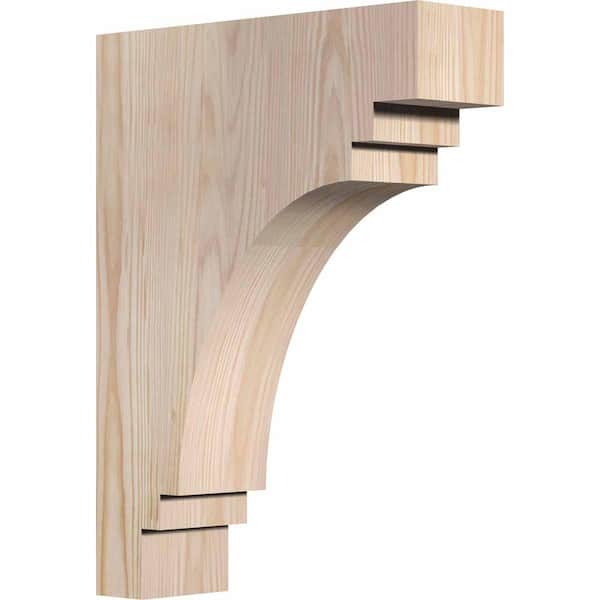 Ekena Millwork 3-1/2 in. x 12 in. x 16 in. Douglas Fir Pescadero Smooth Corbel