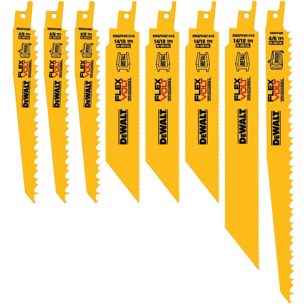 DEWALT 8 pc. Reciprocating Saw Blade Kit DWAFV48SET The Home Depot