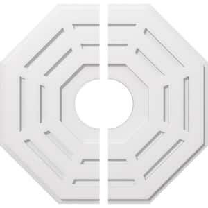 1 in. P X 11 in. C X 28 in. OD X 7 in. ID Westin Architectural Grade PVC Contemporary Ceiling Medallion, Two Piece