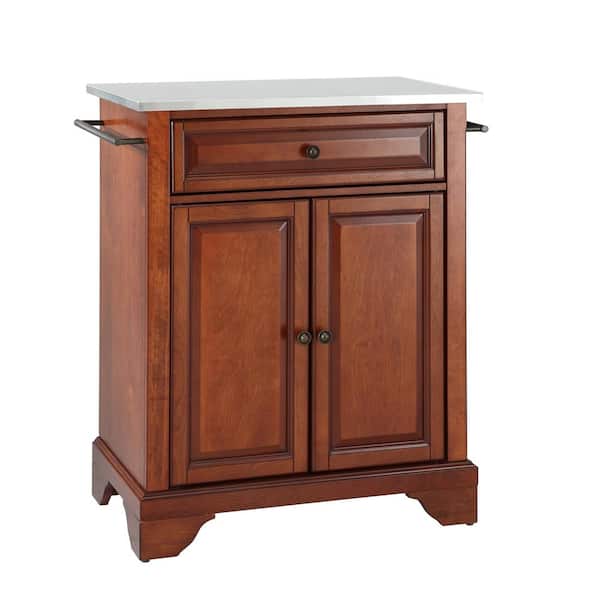 CROSLEY FURNITURE Lafayette Portable Kitchen Island with Stainless Steel Top