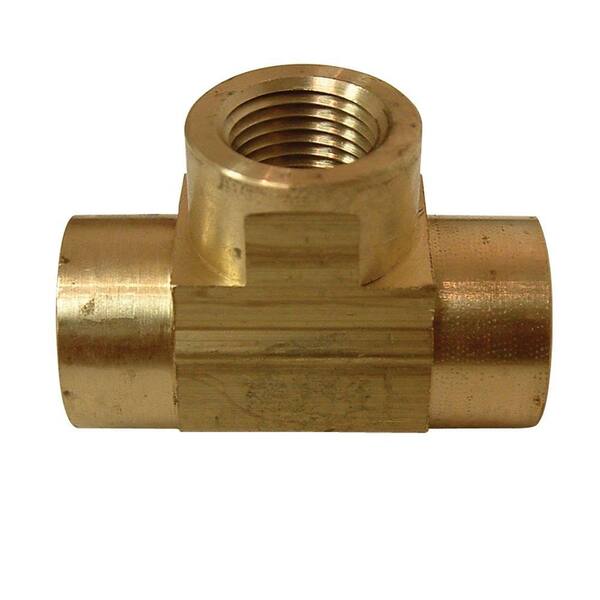 4-Pack 3/8" NPT Brass Street Tee With 1/8" NPT Gauge Port – Newmatics