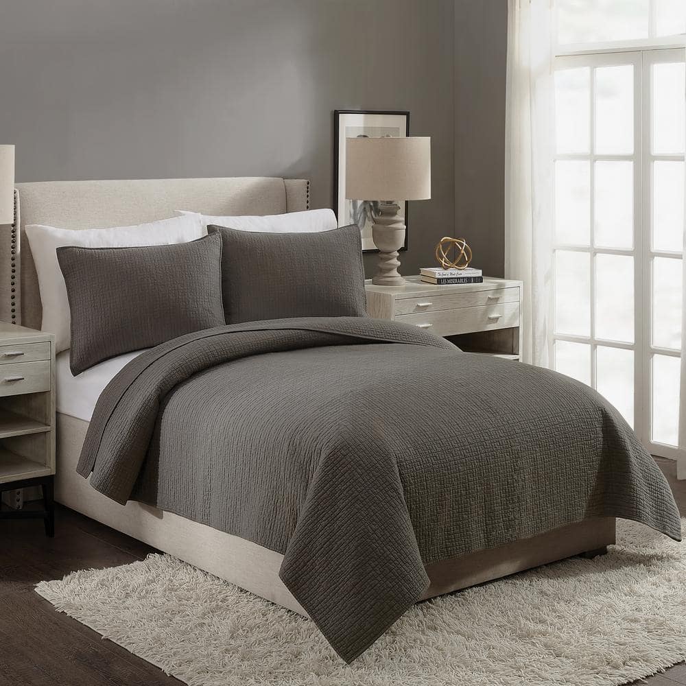 Ayesha Curry Labyrinth Gray Cotton King Sham A015518GYOIE - The Home Depot