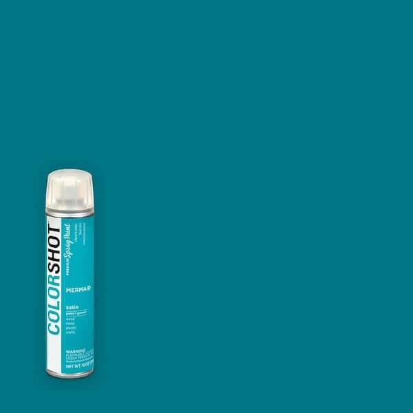 COLORSHOT 10 oz. Satin Mermaid Teal General Purpose Aerosol Spray Paint