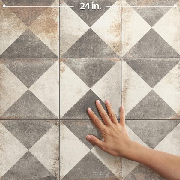Merola Tile D'Anticatto Decor Triangoli 8-3/4 in. x 8-3/4 in