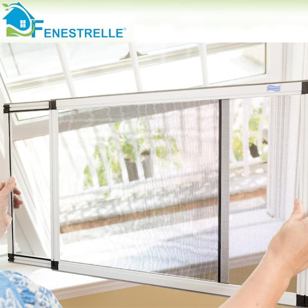 15 in. X 21 in. Two Expandable Fiberglass Window Screens and Storage Bag, Adjustable to Vertical or Horizontal Openings