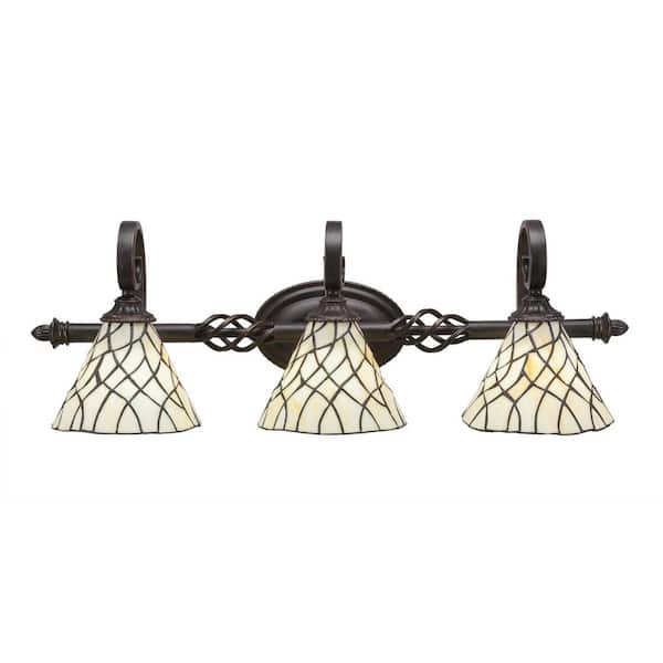 Unbranded Bridgewater 29 in. 3-Light Dark Granite Vanity Light