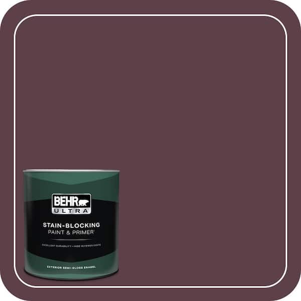 BEHR ULTRA 1 qt. #QE-63 Napa Wine Semi-Gloss Enamel Exterior Paint & Primer