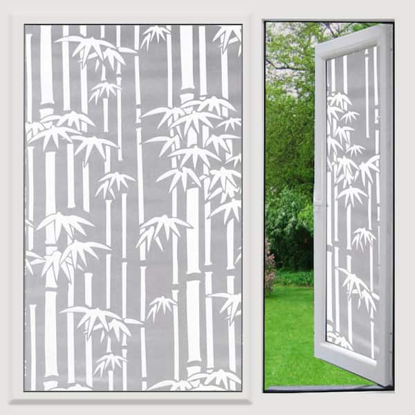 Big Bamboo Etched Glass Window Film Decor