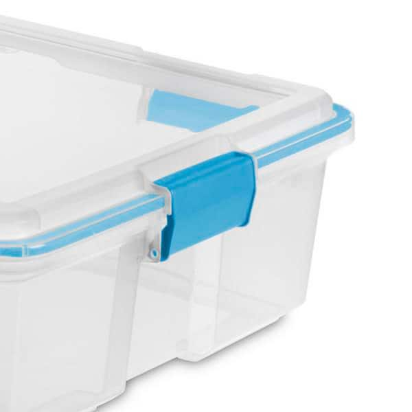 Ezy Storage 75L/79.3Qt Waterproof Clear Latch Tote IP-67 FBA34064 - The  Home Depot