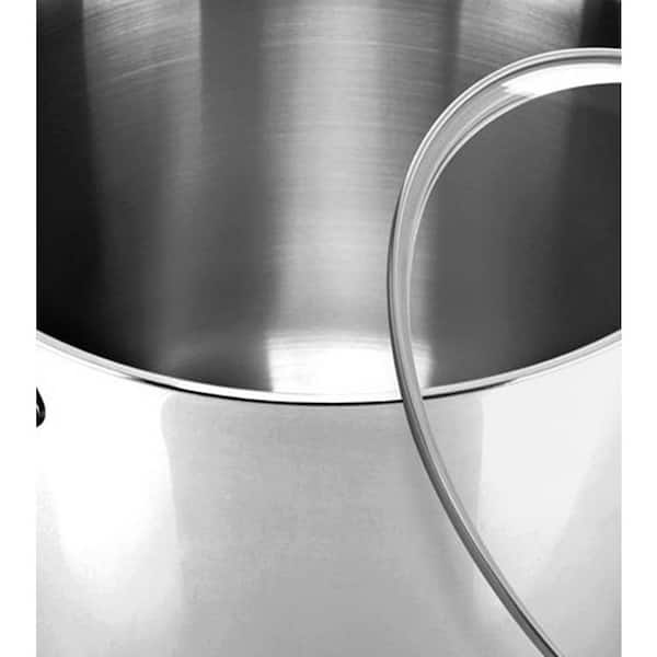 NutriChef Stainless Steel Cookware Soup Pot- 3 Quart, Heavy Duty Induction  Pot