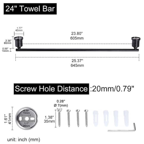 WOWOW 4 Piece Bathroom Hardware Set, Bathroom Accessories Set with Gift Box  4020600B-HD - The Home Depot