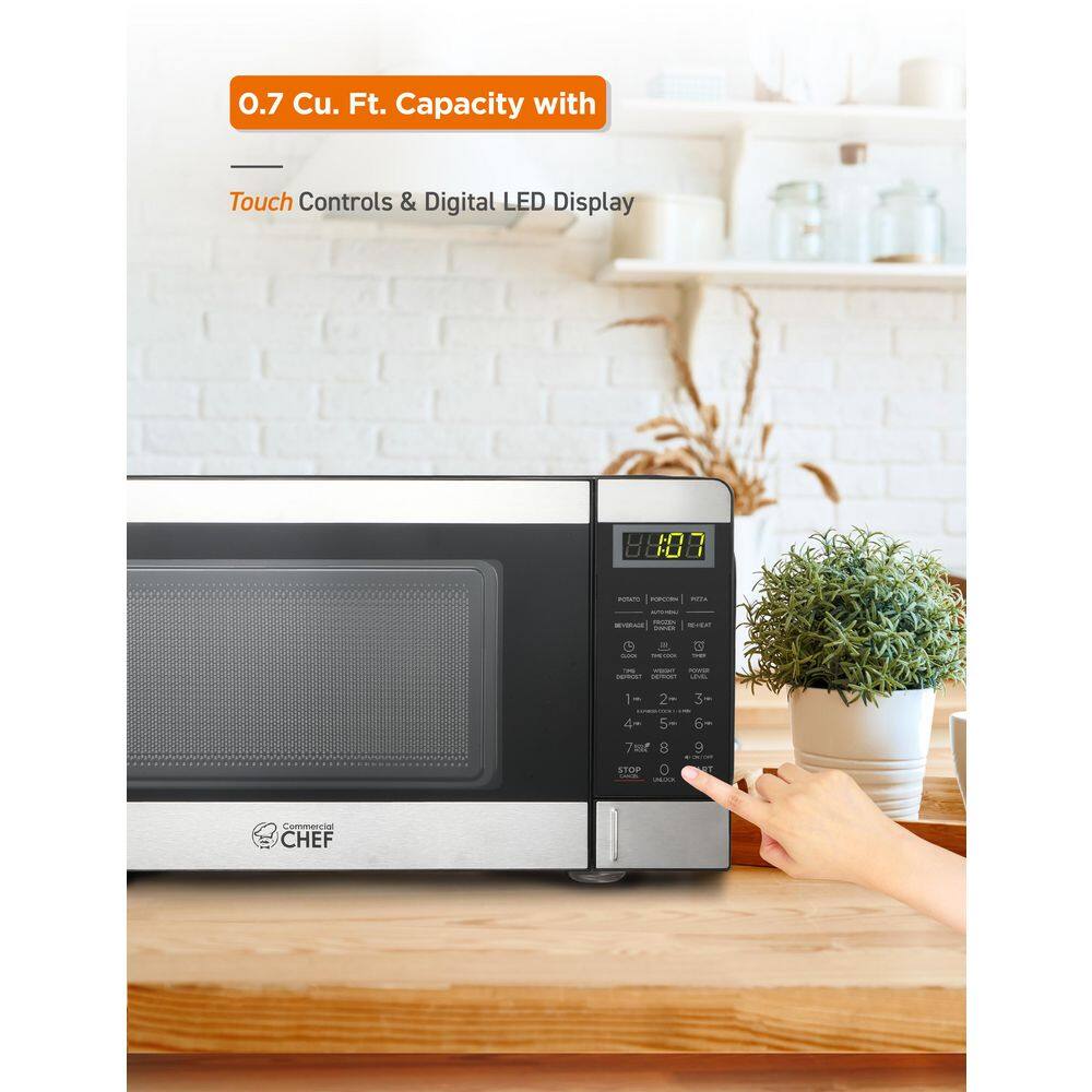 Compact Stainless Steel Microwave Oven for RV with Digital Display