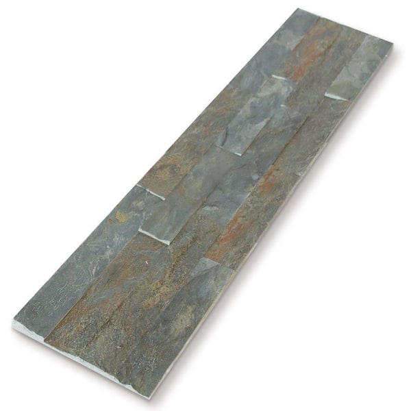 MCM Quartizite Panel 6 in. x 23.6 in. Matte Oxide Flexible Stone Slate Travertine Wall Tile (9.7 sq. ft. /Case)