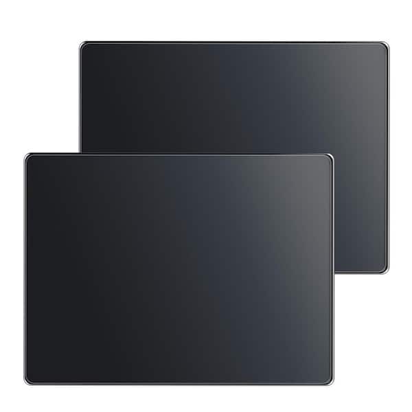 Non Slip Heat Resistant Tempered Glass Cutting Boards for Kitchen, 2 Piece 12 in. x 16 in. Black Chopping Boards
