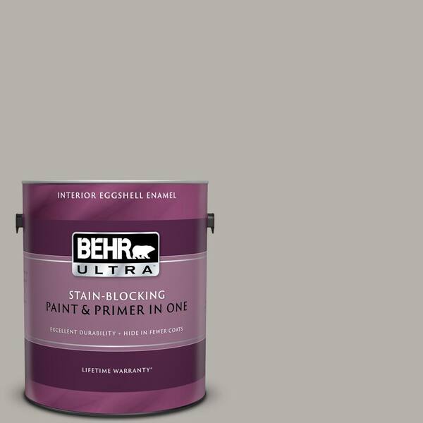 BEHR ULTRA 1 gal. #UL200-7 Silver Tinsel Eggshell Enamel Interior Paint and Primer in One