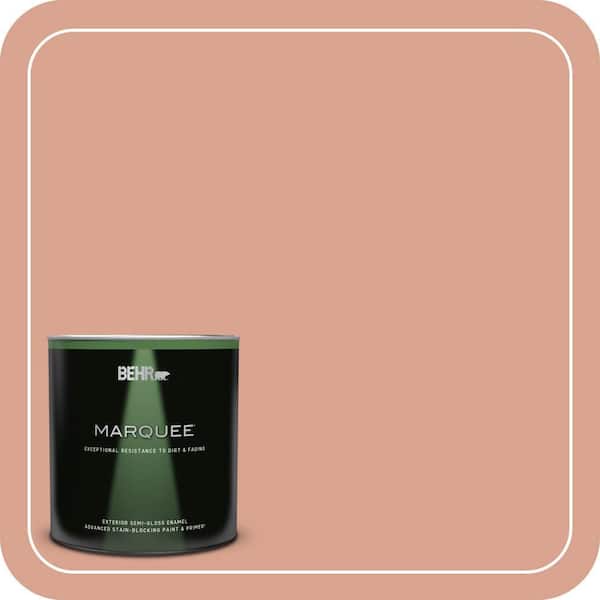 BEHR MARQUEE 1 qt. Home Decorators Collection #HDC-CT-13 Apricotta Semi-Gloss Enamel Exterior Paint & Primer