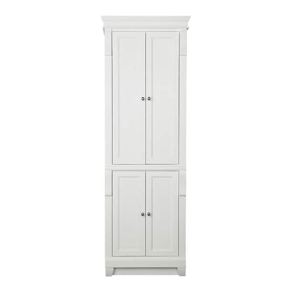 Home Decorators Collection Naples 24 in. W x 17 in. D x 74 in. H Bathroom Linen Cabinet in White