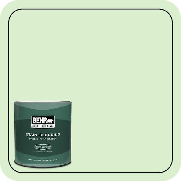 BEHR ULTRA 1 qt. #430A-2 Seafoam Spray Extra Durable Semi-Gloss Enamel Interior Paint & Primer