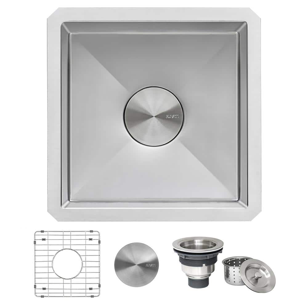 Ruvati 15" Stainless Steel Undermount Single Bowl Kitchen Sink
