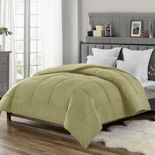 swift home Queen Size All Season Ultra Soft Down Alternative Single Comforter, Sage
