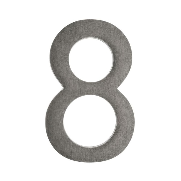 Architectural Mailboxes 4 In. Antique Pewter Floating House Number 8
