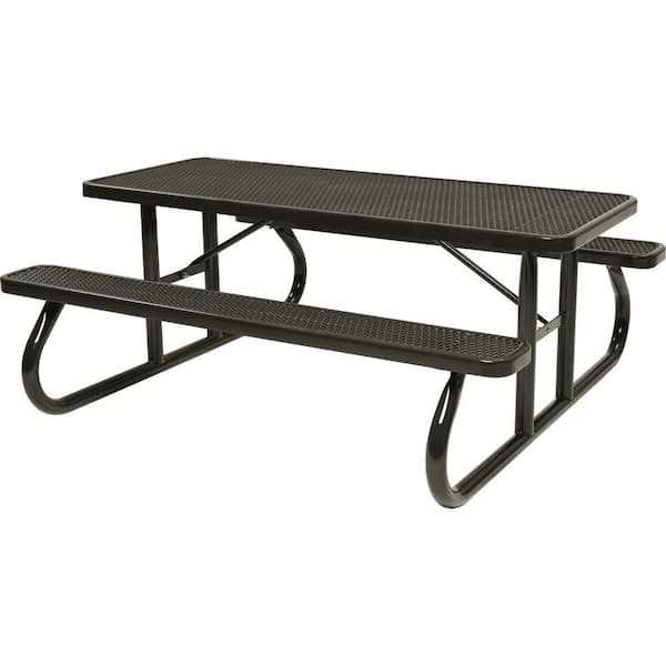 Tradewinds Park 8 ft. Brown Commercial Picnic Table