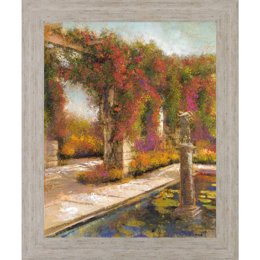 "28 in. x 34 in. ""English Garden I"" By Patrick Framed Print Wall Art" price history on PriceWatchPro