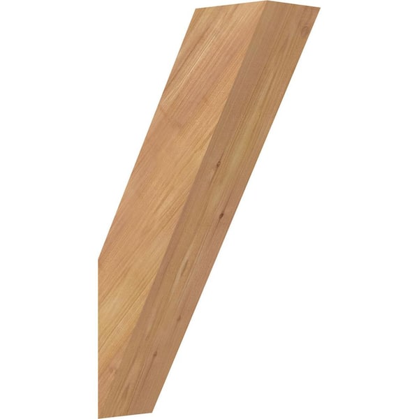 Ekena Millwork 3 1/2"W x 10"D x 18"H Traditional Smooth Knee Brace, Western Red Cedar