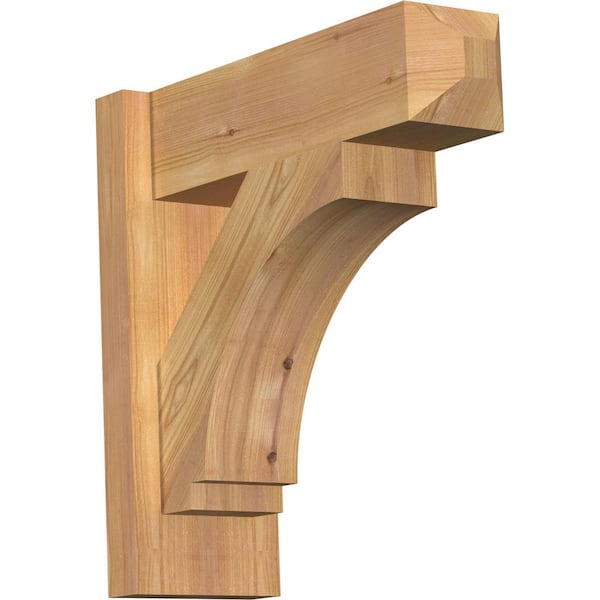 Ekena Millwork 6 in. x 16 in. x 16 in. Western Red Cedar Del Imperial Craftsman Smooth Outlooker