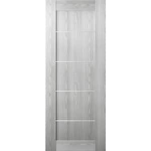 32 in. W x 80 in. H x 1-3/4 in. D 1 Panel Solid Core Vona 07 4H Ribeira Ash Prefinished Wood Interior Door Slab