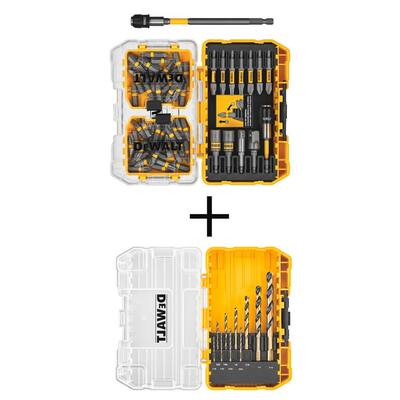 MAXFIT Steel Screwdriving Set (60-Piece) with Black and Gold Drill Bit Set (10-Piece)