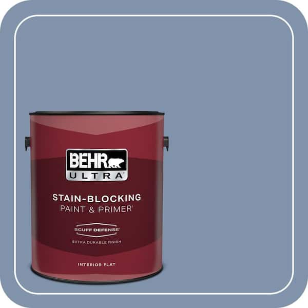 BEHR ULTRA 1 gal. #T16-13 Stratus Extra Durable Flat Interior Paint & Primer