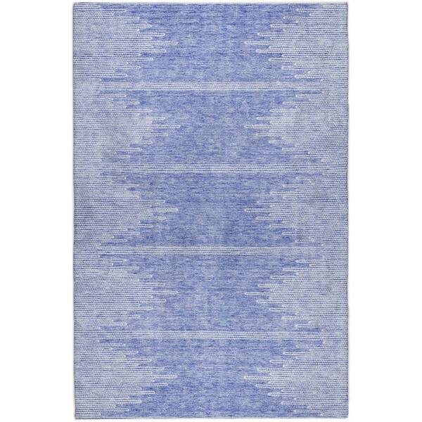 Dream Shag Premium Machine Washable Abstract ADS647 Denim 9 ft. x 12 ft. Area Rug