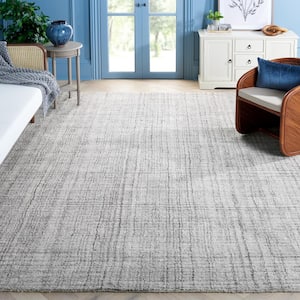 Abstract Gray/Ivory 8 ft. x 10 ft. Classic Marle Area Rug