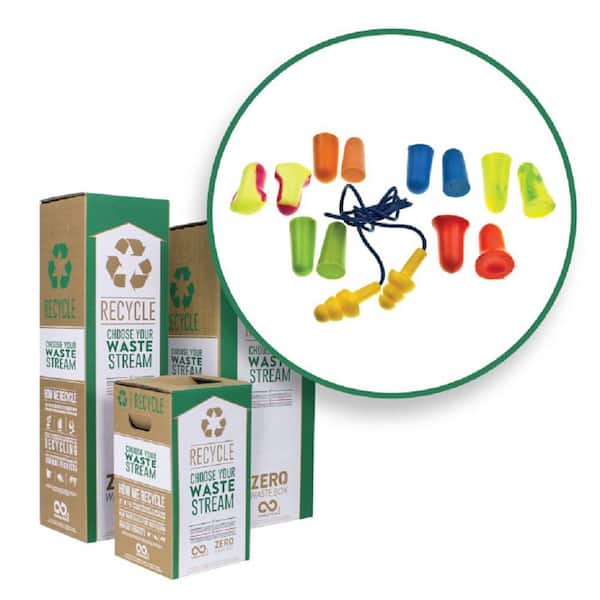 6 Gal. Earplugs Recycling Containers Mail Back Zero Waste Boxes