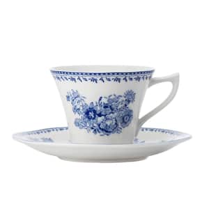 Blue 6 oz. Porcelain Blue Tea Cups (Set of 48)