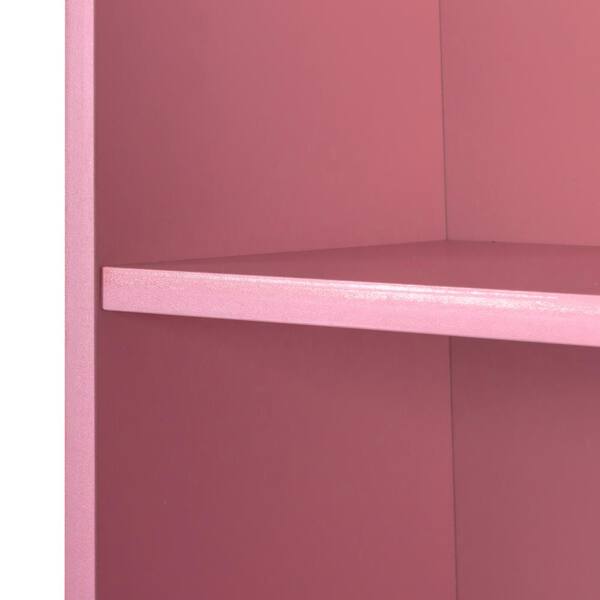 39.76 in. W x 13.15 in. D x 66.93 in. H Pink Wood Large