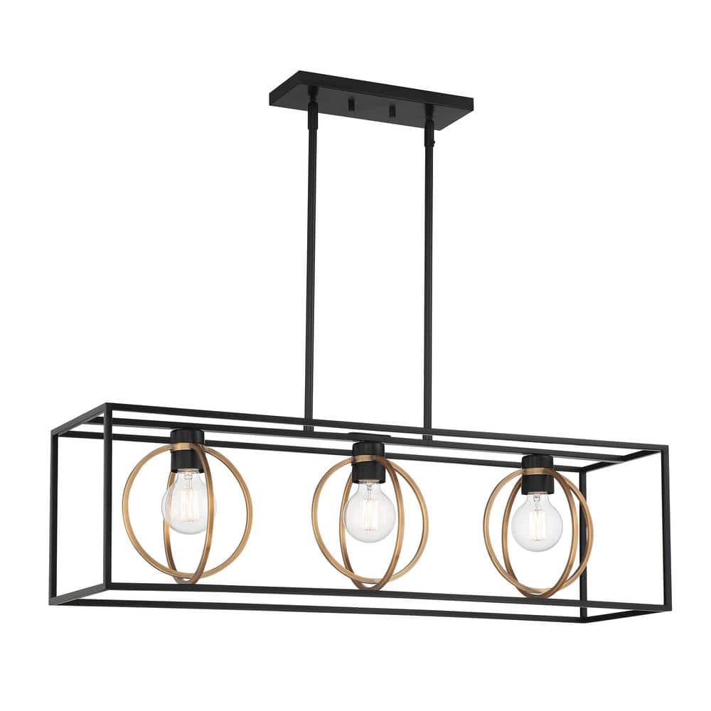Designers Fountain Presidio Rustique Industrial Linear Kitchen Island Light