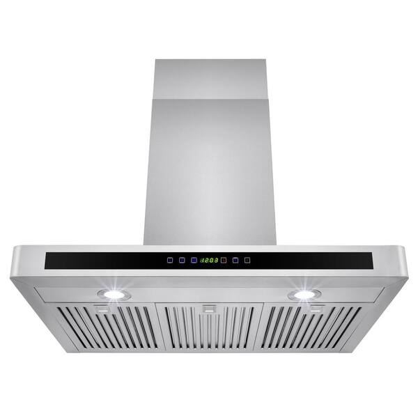 AKDY 36 in. Convertible Kitchen Wall Mount Range Hood in Stainless Steel with LEDs and Touch Control