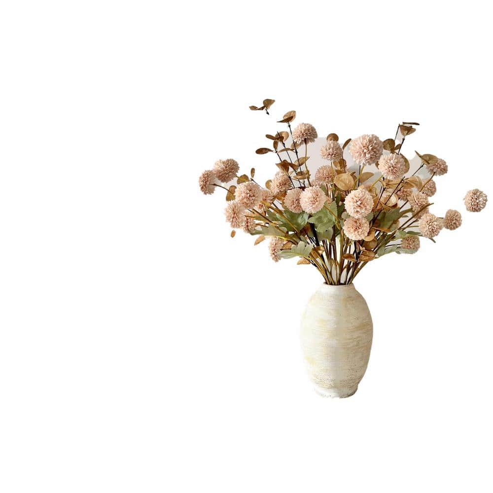 15 in. Beige Artificial Mum Flowers