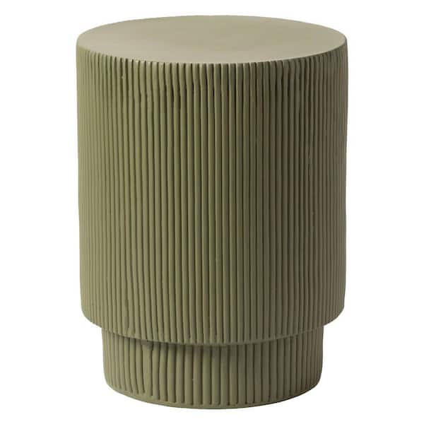 サイドテーブル・ナイトテーブル・ローテーブル KANADEMONO Round Olive Steel Side Table 机・テーブル KANADEMONO Round Olive Steel Side Table
