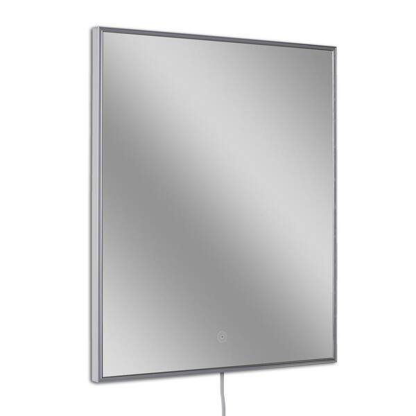 Deco Mirror 26 in. W x 32 in. H Single Rectangle LED Mirror / Lit 4 Sides