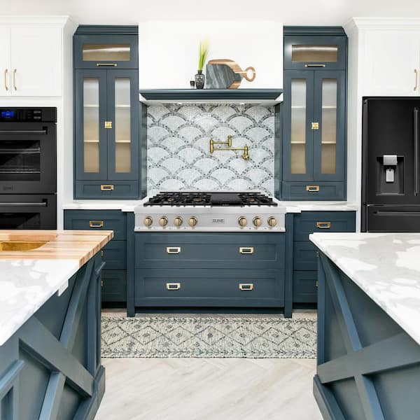 Autograph Edition 48 in. Legacy Rangetop with 7 Burners in Satin Stainless Steel with Champagne Bronze Accents