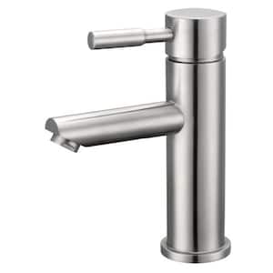 Luxurious Single Hole Single-Handle Bathroom Faucet in Brushed Nickel Finish
