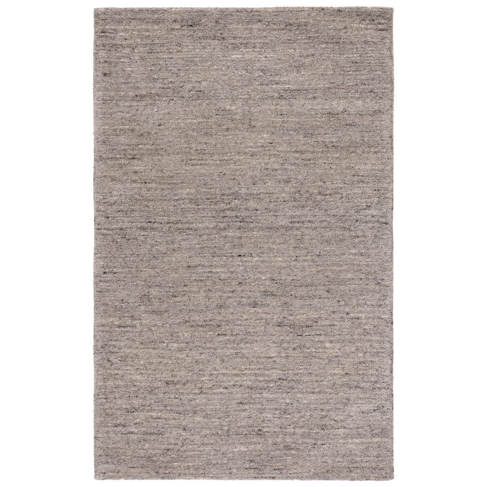 Handmade Gray Wool Tufted Rectangular Rug - 4' x 6'