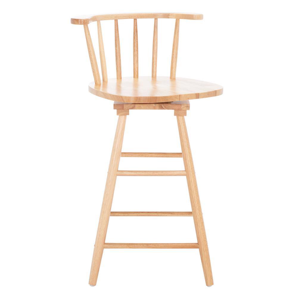 Natural Wood Swivel Windsor Counter Stool