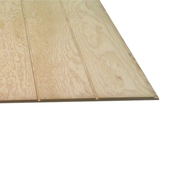 Unbranded Plywood Siding Panel T1-11 8 IN OC (Common: 5/8 in. x 4 ft. x 10 ft.; Actual: 0.593 in. x 48 in. x 120 in.)