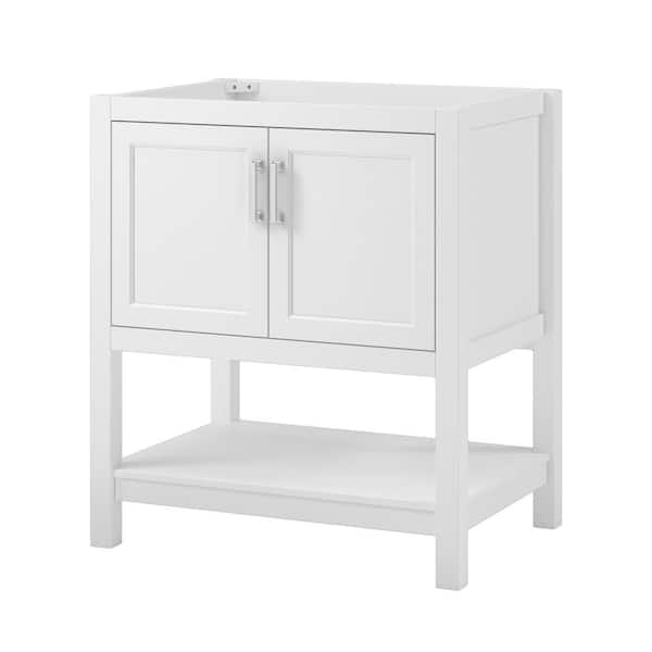 Foremost Hollis 30 in. W x 21-1/2 in. D x 34 in. H Bath Vanity Cabinet without Top in White