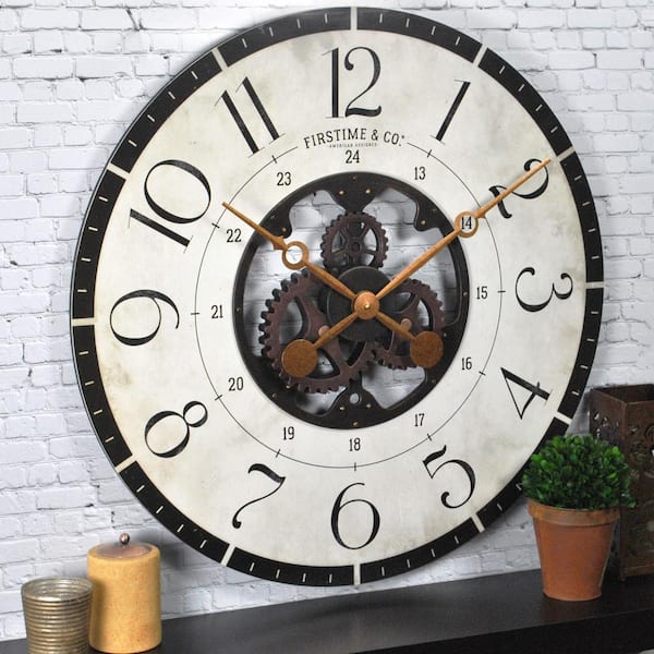 Photo 1 of USED: 27 in. Multi-Color Oversized Carlisle Gears Wall Clock 27"W x 27"H
