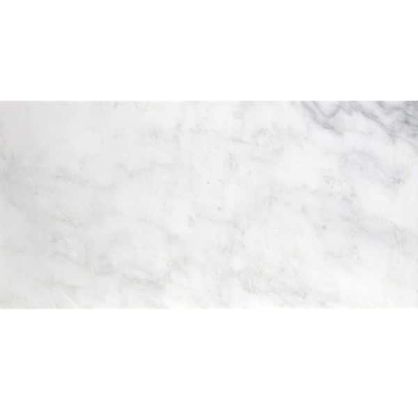 EMSER TILE Winter Frost Classico 12 in. x 24 in. Marble Floor and Wall Tile (12 sq. ft. / case)